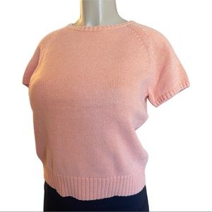 Lands End Orange Knit Blouse